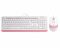 Комплект (клавіатура, мишка) A4Tech F1010 White/Pink USB