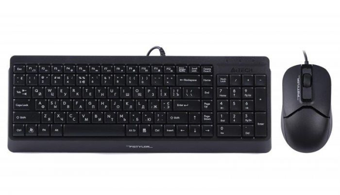 Комплект (клавіатура, мишка) A4Tech F1512 Black USB