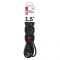 Фільтр живлення Emos (PC1321) з вимикачем, 3 розетки, 1.5м, Black