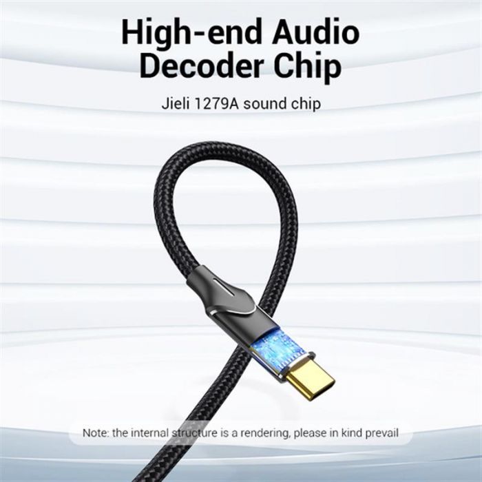 Кабель Vention USB Type-C - 2хRCA (M/M), 1.5 м, Black (BGUHG)