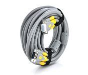 Кабель Merlion VGA - VGA (M/M), 30 м, Gray-Yellow (YT-VGA(M)/(M)3+6GR-30m/16192)