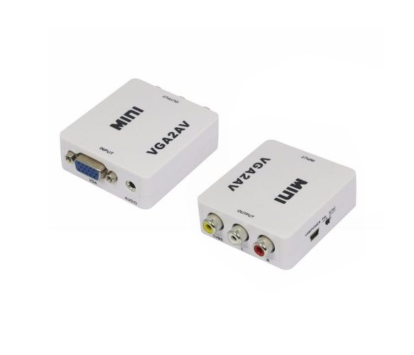 Адаптер Voltronic VGA - 3хRCA, (M/M), White (YT-CM-VGA/AV/09388)