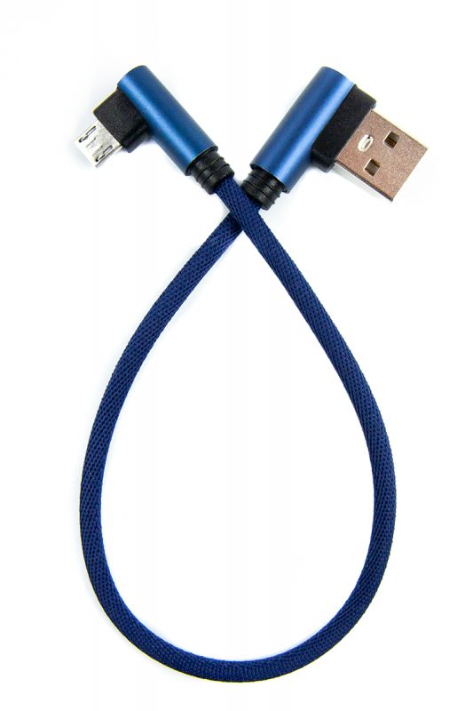 Кабель Dengos USB-microUSB 0.25м Blue (NTK-M-UG-SHRT-SET-BLUE)