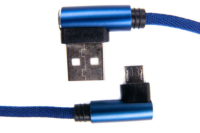 Кабель Dengos USB-microUSB 0.25м Blue (NTK-M-UG-SHRT-SET-BLUE)