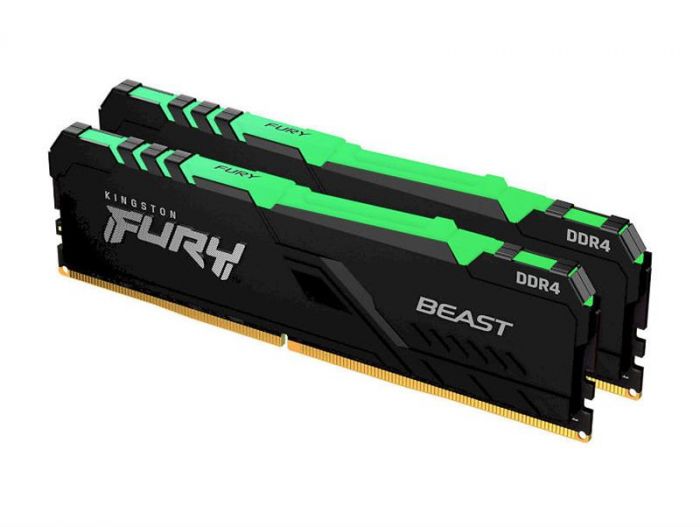 Модуль пам`яті DDR4 2x8GB/2666 Kingston Fury Beast RGB (KF426C16BBAK2/16)