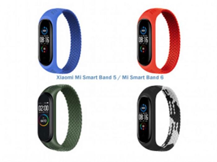 Ремінець BeCover Elastic Nylon Style для Xiaomi Mi Smart Band 5/Mi Smart Band 6 Size M Boy 4шт (706499)