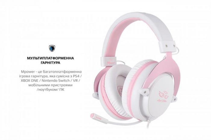 Гарнітура Sades SA-723 Mpower Pink/White (sa723pnj)