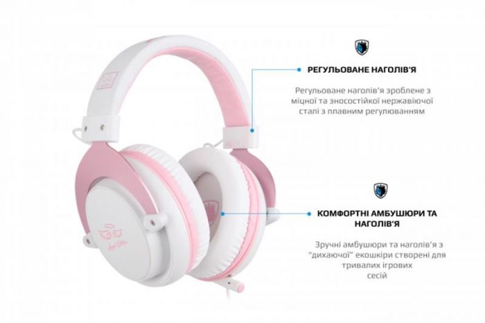 Гарнітура Sades SA-723 Mpower Pink/White (sa723pnj)