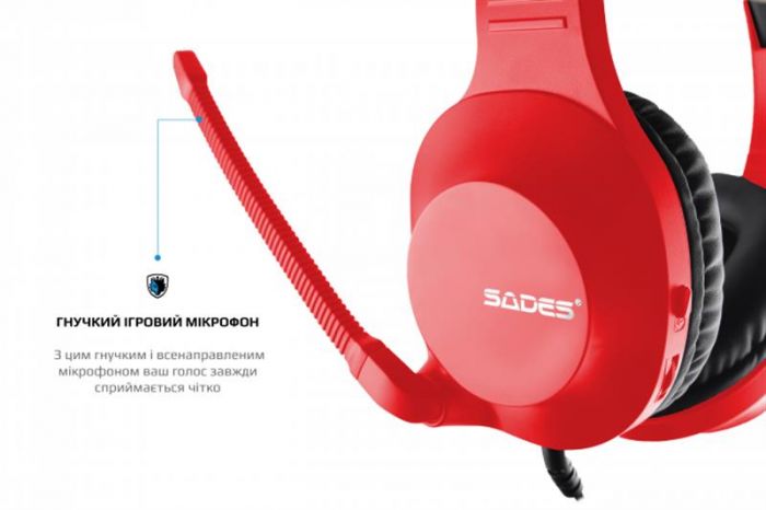 Гарнітура Sades SA-721 Spirits Red (sa721rdj)