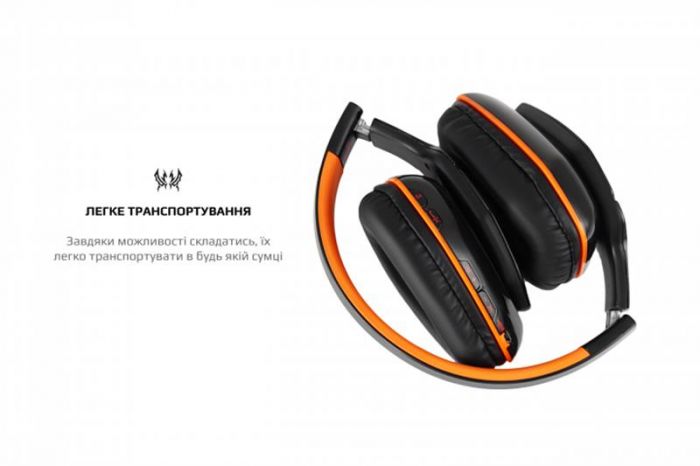 Bluetooth-гарнітура Kotion EACH B3506 Black/Orange (ktb3506bt)