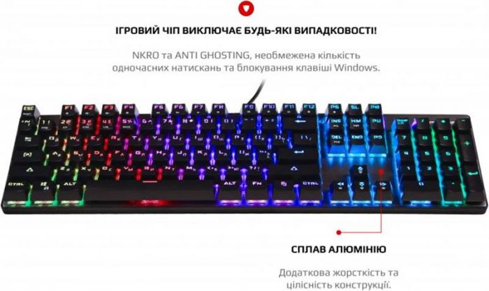 Клавіатура Motospeed CK104 Outemu Red RGB Silver (mtck104cmr)