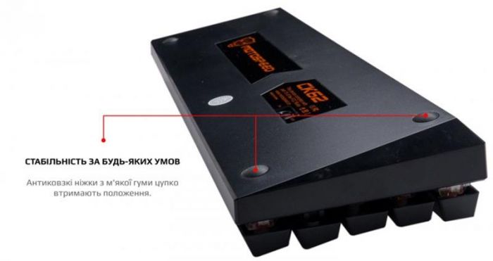 Клавіатура бездротова Motospeed CK62 Outemu Red (mtck62bmr) Black USB/Bluetooth