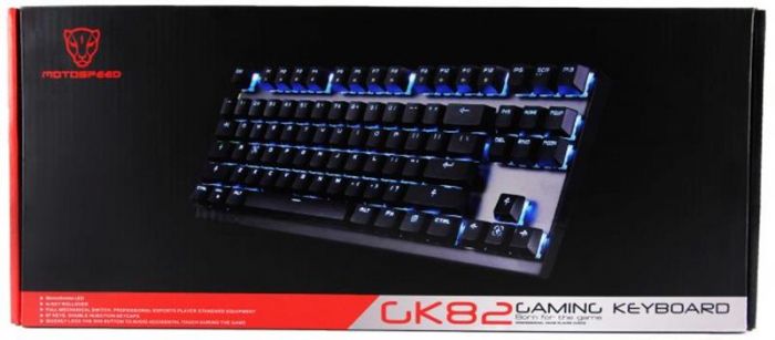 Клавіатура бездротова Motospeed GK82 Outemu Blue Ukr (mtgk82bmb) Black USB