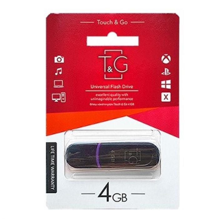 Флеш-накопичувач USB 4GB T&G 012 Classic Series Black (TG012-4GBBK)