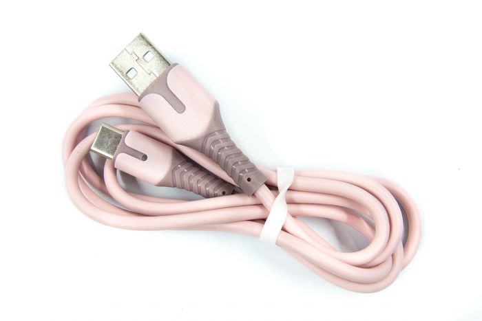 Кабель Dengos USB-USB Type-C 1м Rose (PLS-TC-IND-SOFT-ROSE)