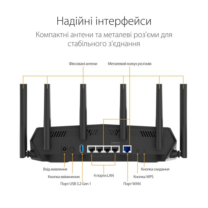 Бездротовий маршрутизатор Asus TUF Gaming AX5400 (TUF-AX5400)