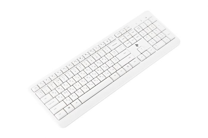 Клавіатура бездротова 2E KS220 WL Ukr (2E-KS220WW) White USB