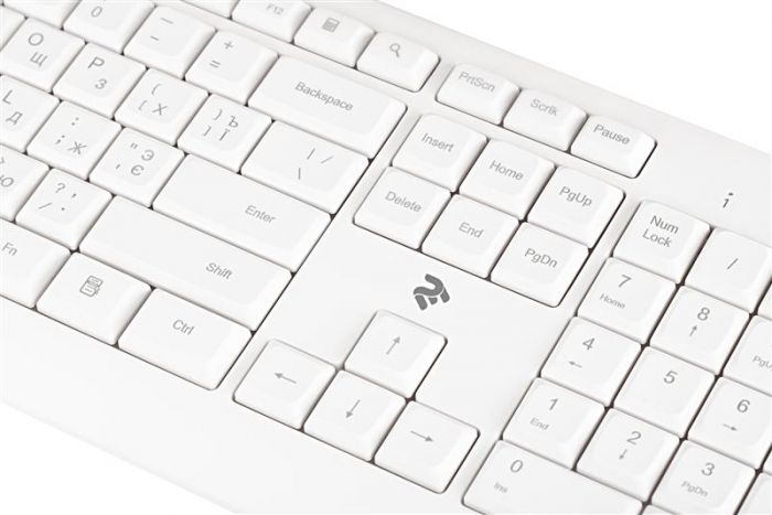 Клавіатура бездротова 2E KS220 WL Ukr (2E-KS220WW) White USB