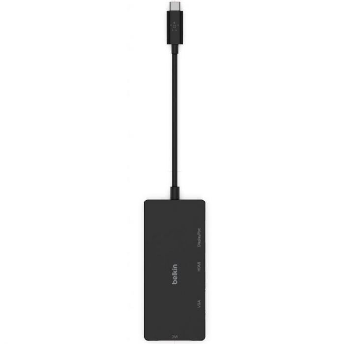 Концентратор USB Type-C Belkin HDMI, VGA, DVI, DisplayPort Black (AVC003BTBK)