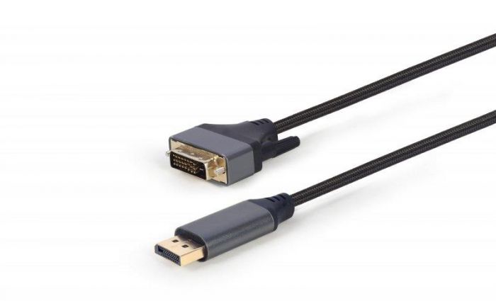 Кабель Cablexpert (CC-DPM-DVIM-4K-6) DisplayPort-DVI, М/М, 1.8м, чорний