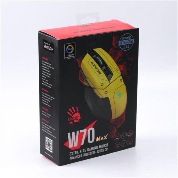 Мишка A4Tech Bloody W70 Max Punk Yellow