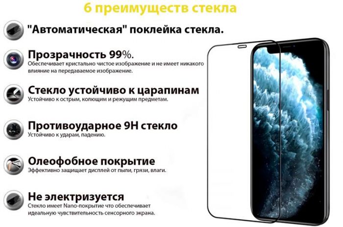 Захисне скло BeCover для Apple iPhone 13/13 Pro Black (706663)