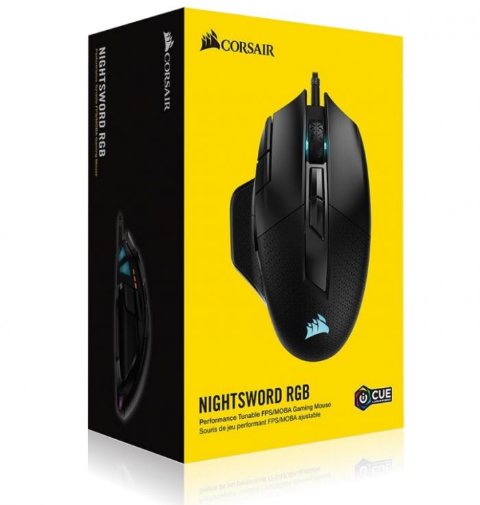 Мишка Corsair Nightsword RGB Tunable FPS/MOBA Gaming Mouse Black (CH-9306011-EU)