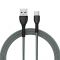 Кабель ColorWay USB-USB-C, braided cloth, 3А, 1м, Gray (CW-CBUC041-GR)