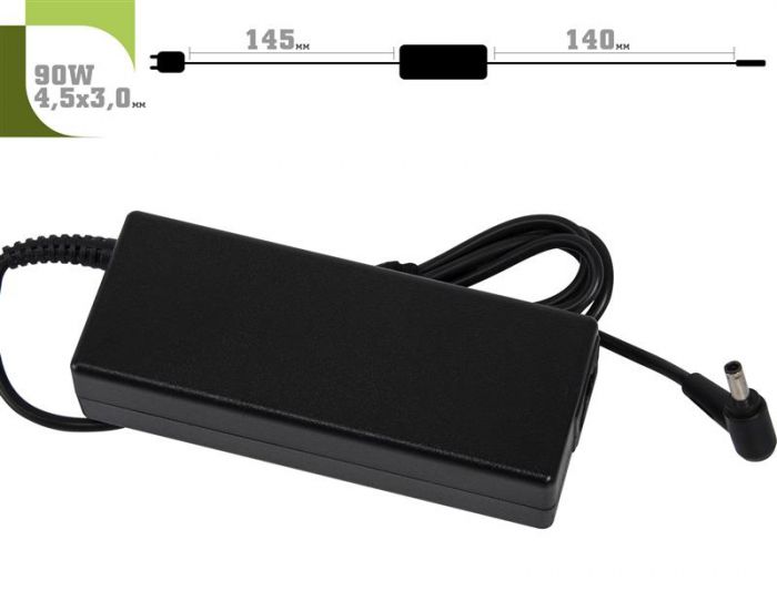 Блок живлення 1StCharger для ноутбука Asus 19V 90W 4.74A 4.5х3.0мм + каб.живл. (AC1STAS90WE)