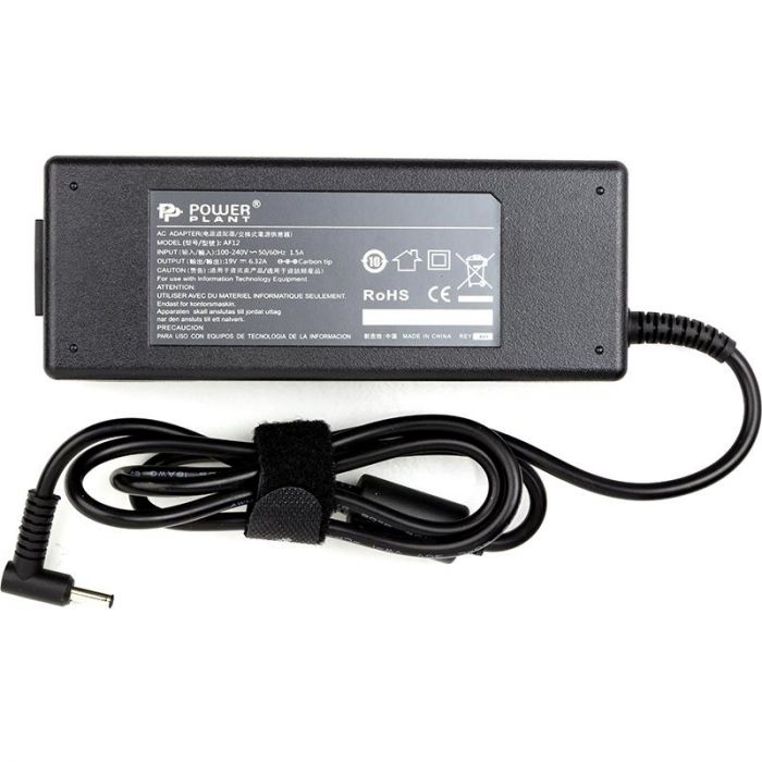 Блок живлення PowerPlant для ноутбука Asus 220V, 19V 120W 6.32A 4.5х3мм (AS120F4530)