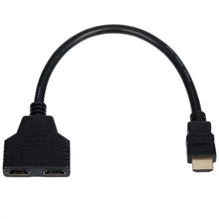 Кабель-розгалужувач Atcom HDMI - 2хHDMI (M/F), 0.1 м, Black (10901)