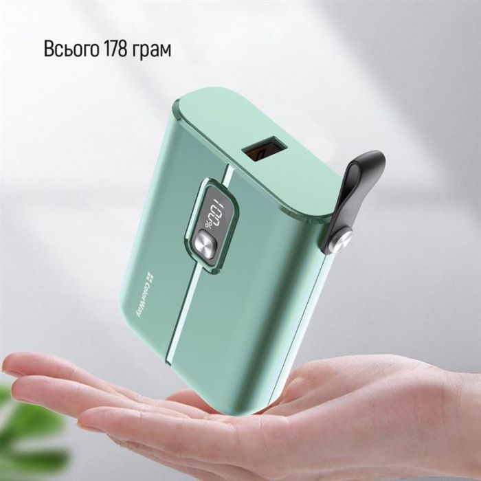 Універсальна мобільна батарея ColorWay Full Power 10000mAh Green (CW-PB100LPK2GR-PDD)