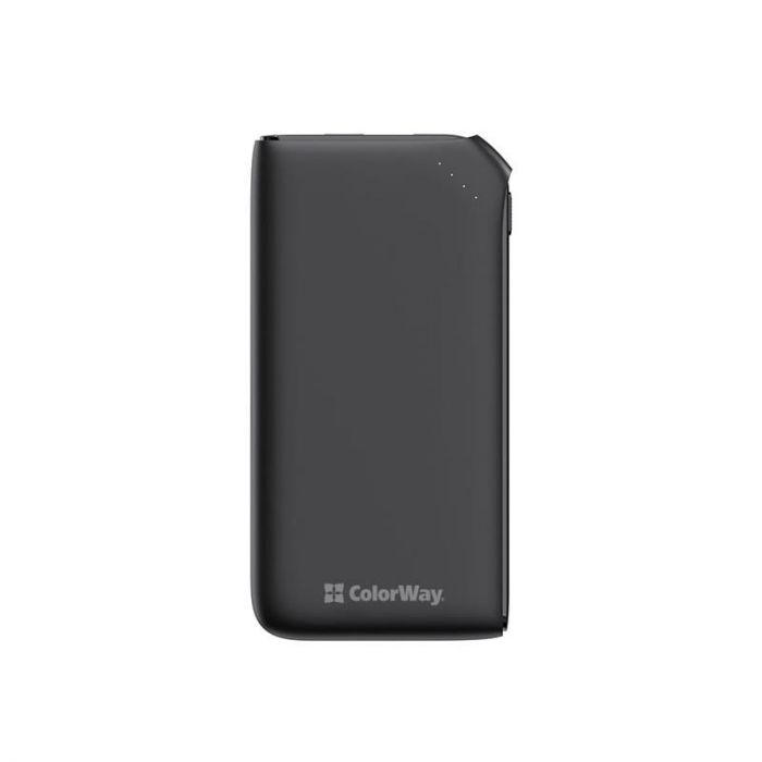 Універсальна мобільна батарея ColorWay Soft Touch 10000mAh Black (CW-PB100LPE3BK-PD)