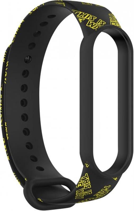 Ремінець Armorstandart This is the Way для Xiaomi Mi Band 6/5 Dark Lord Plea Black (ARM59263)