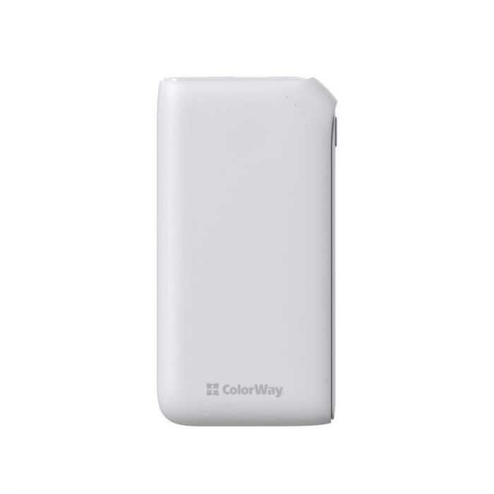 Універсальна мобільна батарея ColorWay Soft Touch 10000mAh White (CW-PB100LPE3WT-PD)