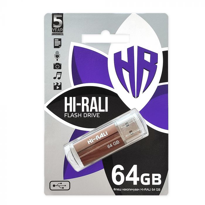 Флеш-накопичувач USB 64GB Hi-Rali Corsair Series Bronze (HI-64GBCORBR)