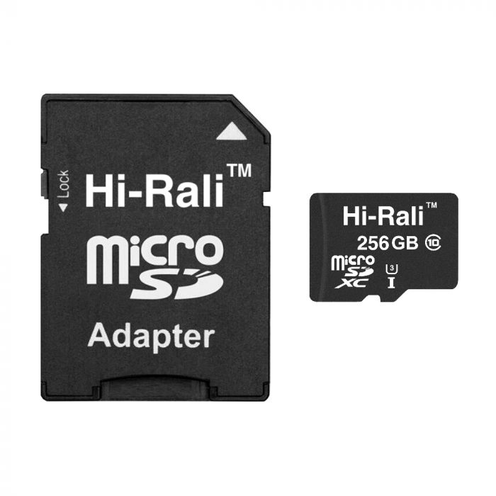 Карта пам`ятi MicroSDXC 256GB UHS-I U3 Class 10 Hi-Rali + SD-adapter (HI-256GBSD10U3-01)