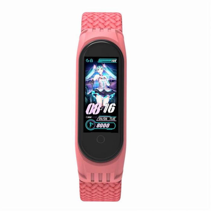 Ремінець Armorstandart Braided Solo Loop для Xiaomi Mi Band 6/5/4 Pink size S (ARM59181)