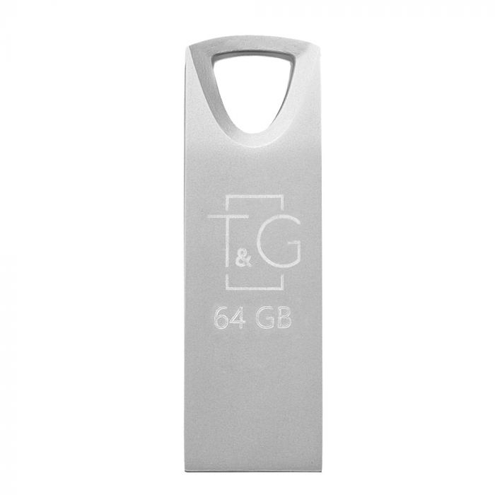 Флеш-накопичувач USB 64GB T&G 117 Metal Series Silver (TG117SL-64G)