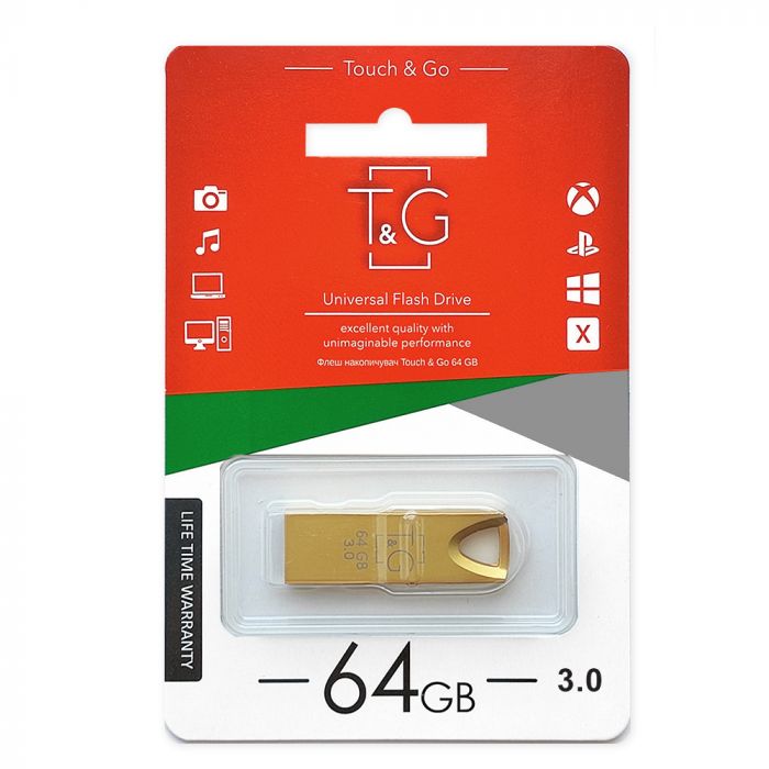 Флеш-накопичувач USB3.0 64GB T&G 117 Metal Series Gold (TG117GD-64G3)