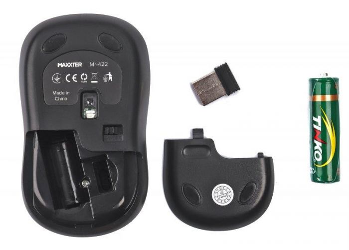 Мишка бездротова Maxxter Mr-422 Black USB