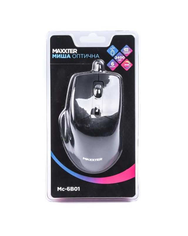 Мишка Maxxter Mc-6B01 Black USB