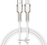 Кабель Baseus Cafule Metal USB-C-Lightning, 1м White (CATLJK-A02)