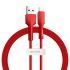 Кабель Baseus Silica Gel USB-Lightning 2.4A, 1м Red (CALGJ-09)