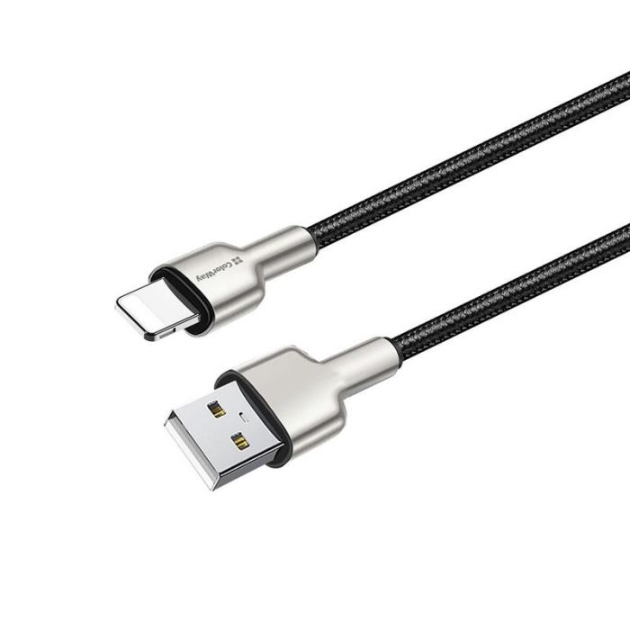 Кабель ColorWay USB - Lightning (M/M), metal head, 2.4 А, 1 м, Black (CW-CBUL046-BK)