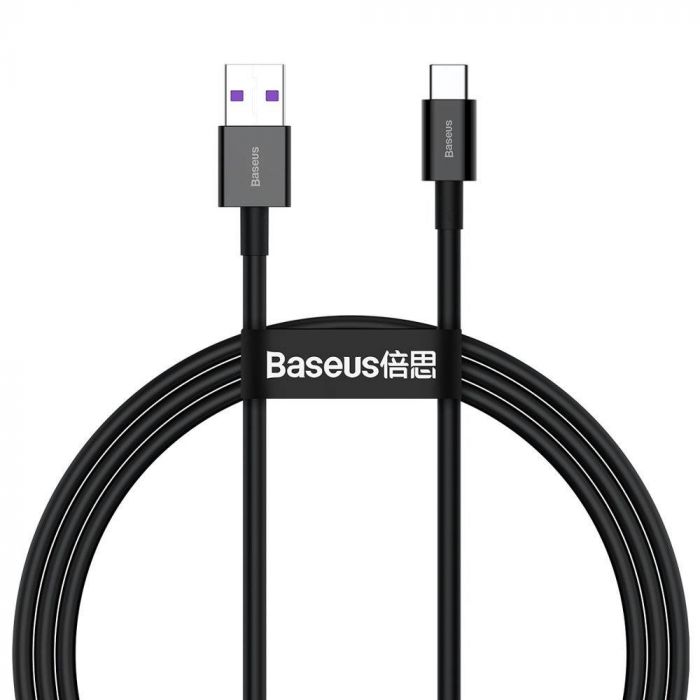 Кабель Baseus Superior Fast Charging USB - USB Type-C (M/M), 2 м, Black (CATYS-A01)