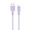 Кабель ColorWay USB-Lightning, soft silicone, 2.4А, 1м, Purple (CW-CBUL044-PU)