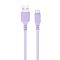 Кабель ColorWay USB-microUSB, soft silicone, 2.4А, 1м, Purple (CW-CBUM044-PU)