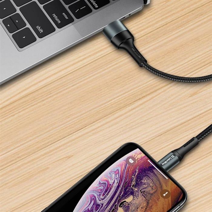 Кабель ColorWay USB-USB Type-C, nylon, 2.4А, 1м, Black (CW-CBUC045-BK)