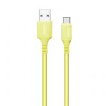 Кабель ColorWay USB-USB Type-C, soft silicone, 2.4А, 1м, Yellow (CW-CBUC043-Y)
